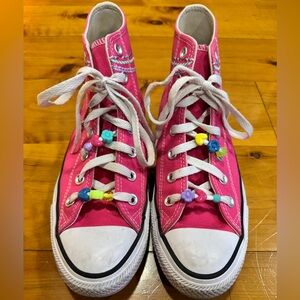 Converse Pink Charm High-Top Sneakers
